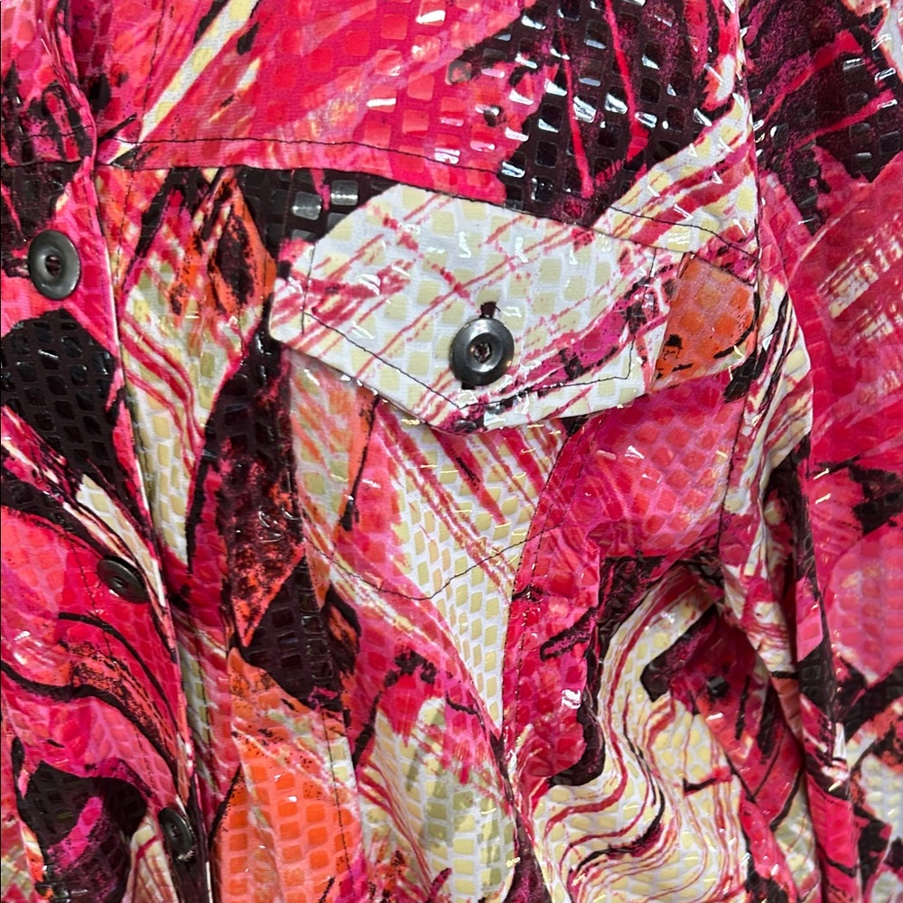 Notations Pink Multi Printed Button-Front Shirt J… - image 4